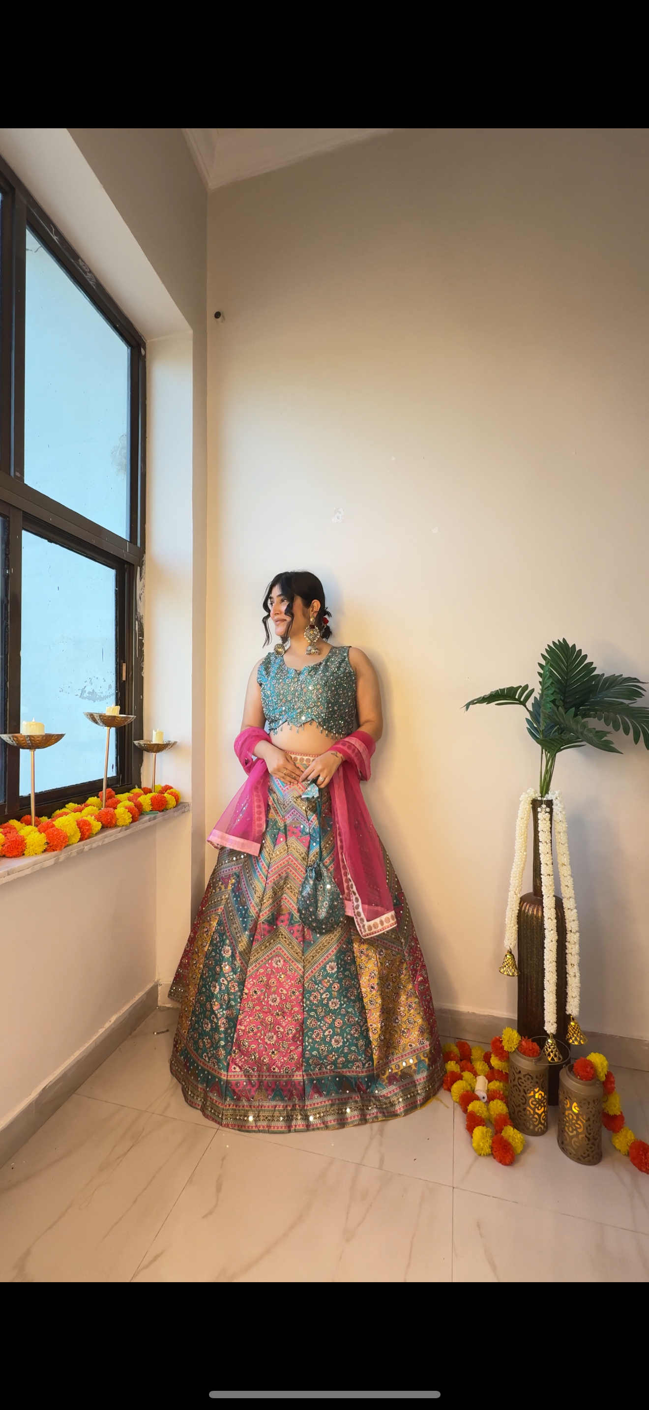 Multi Lehenga bb silk