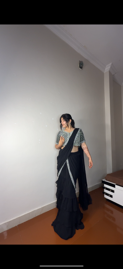 Predrapre saree new