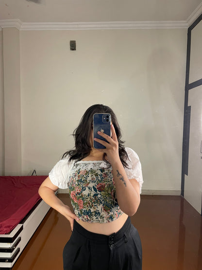 Floral corset top