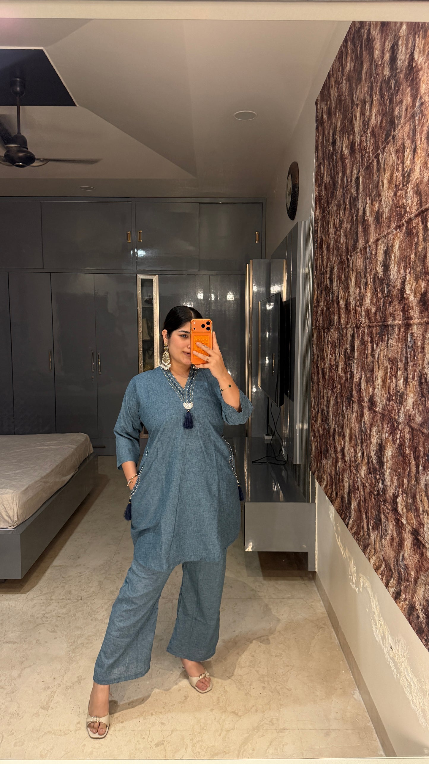 Denim like co-ord