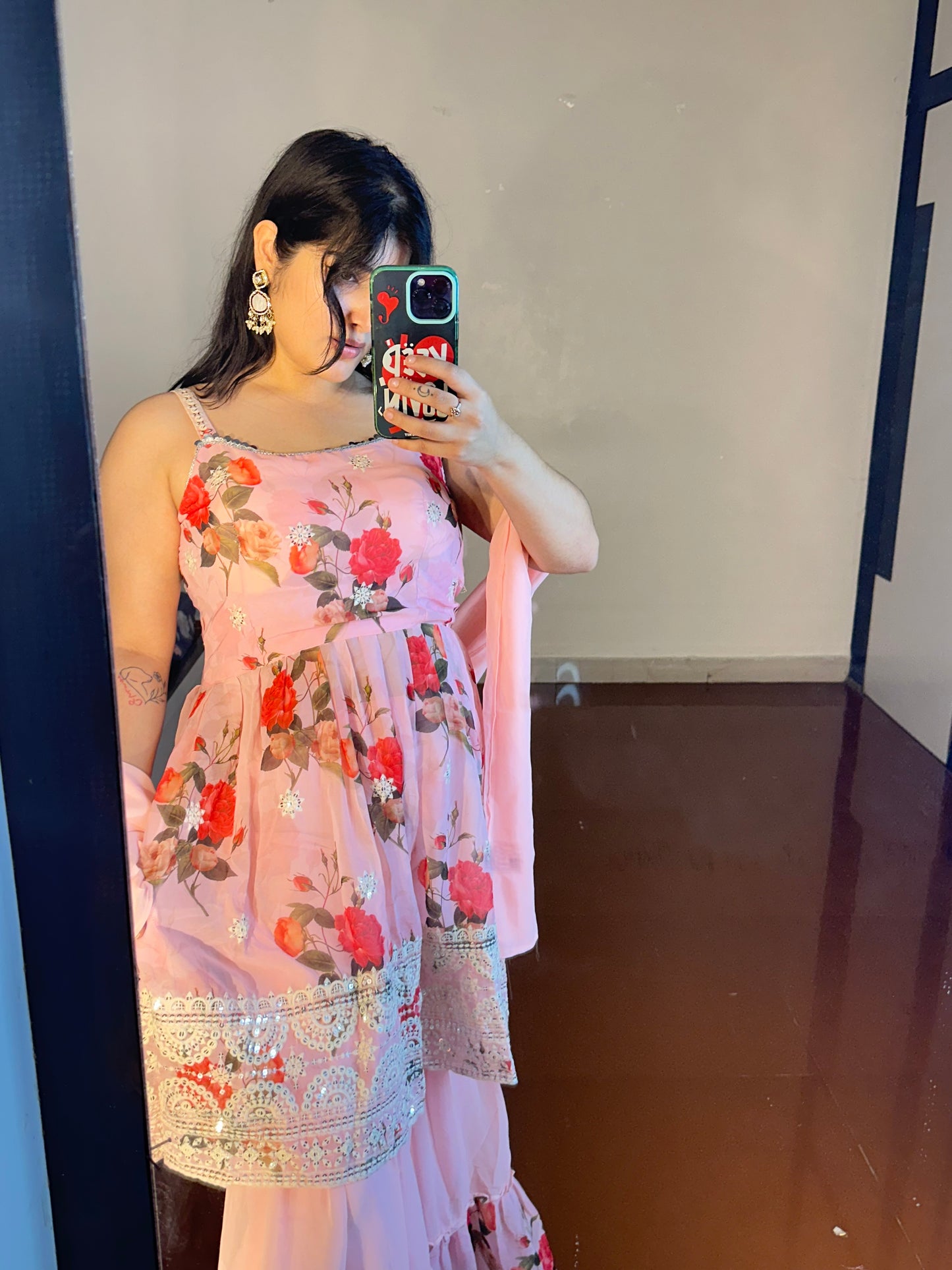 Peplum set with sharara