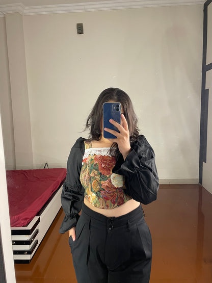 Floral corset top