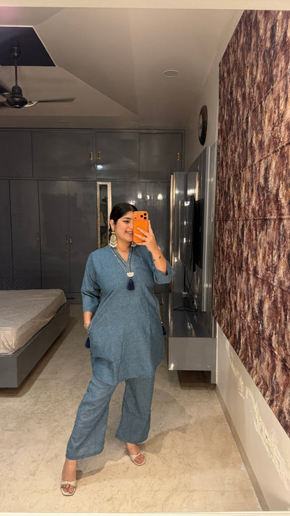 Denim like co-ord