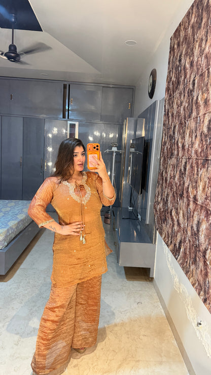 Zari circle neck set
