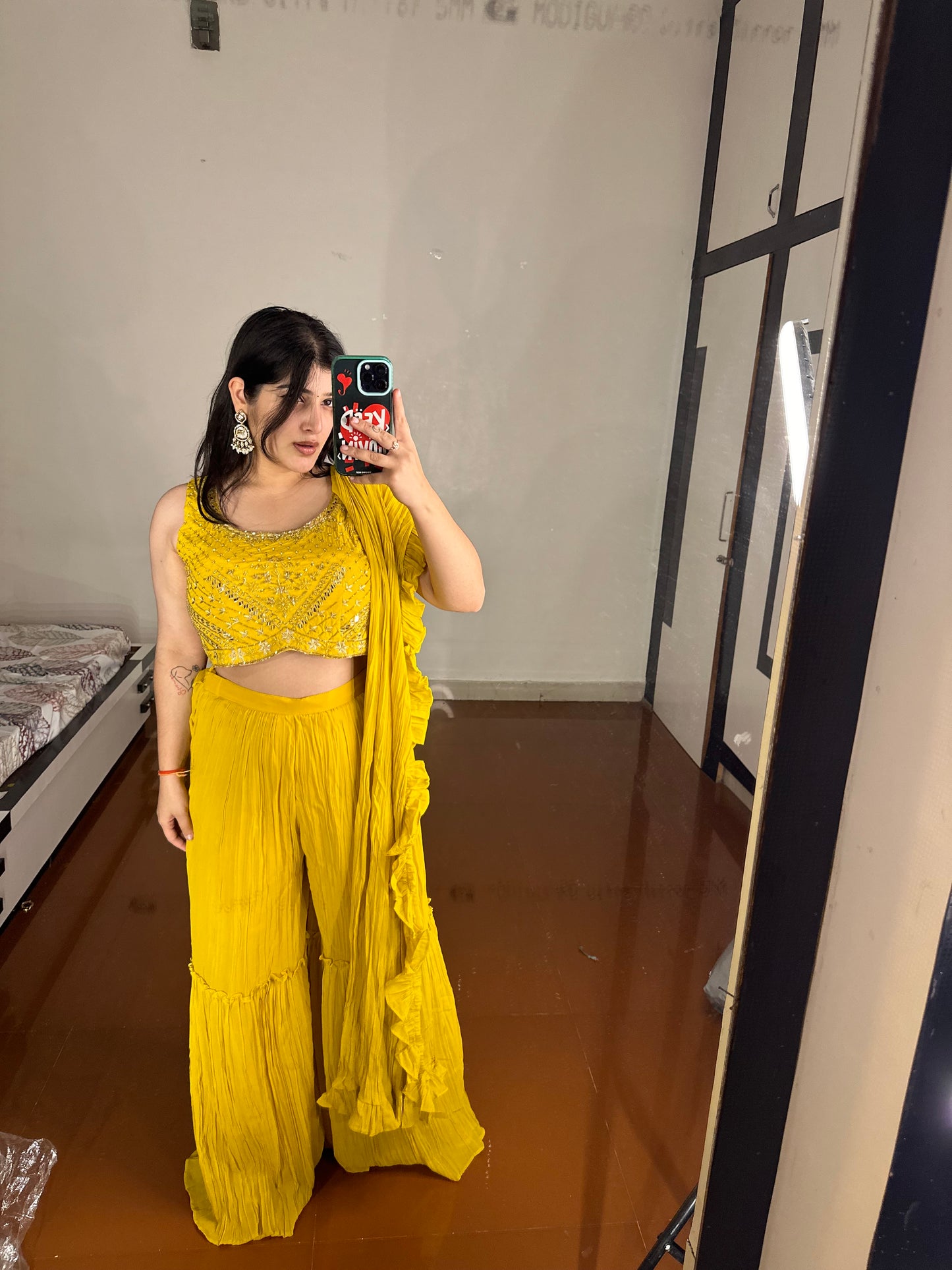 Pre drape saree