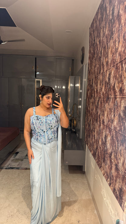 Naina saree blue