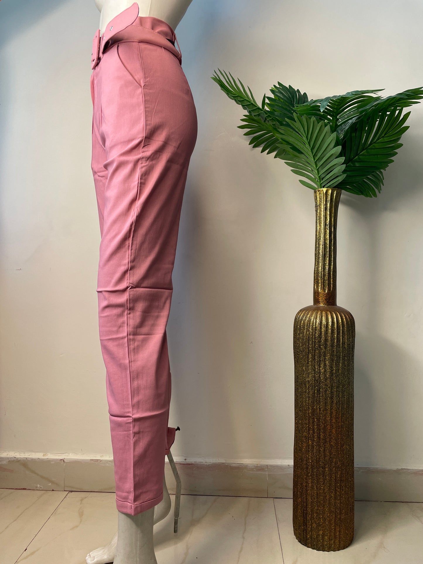 Ankle length pant with belt(skin fit)
