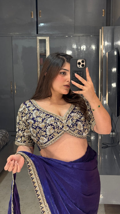Dil Aagya saree 2.0 Purple