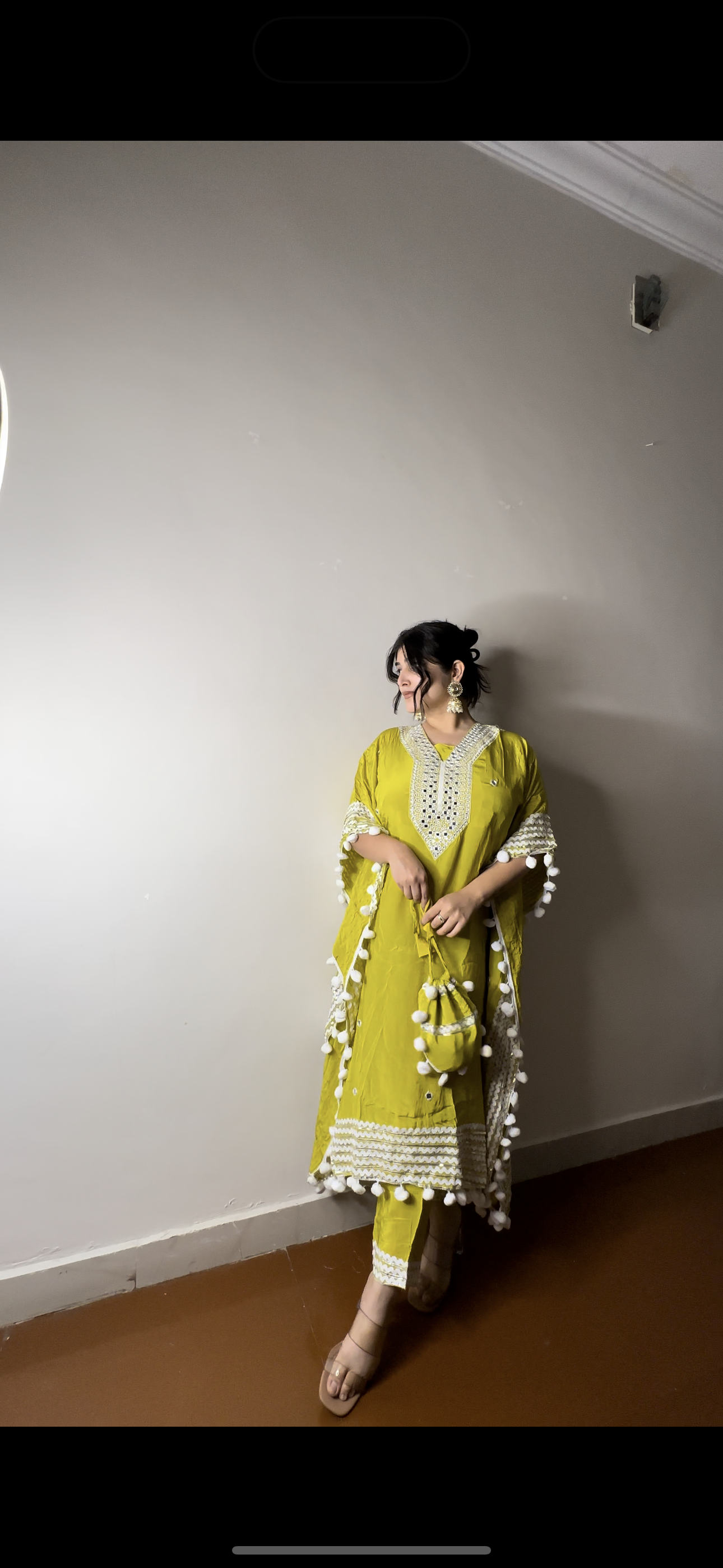 Neon trendy pompom kaftan