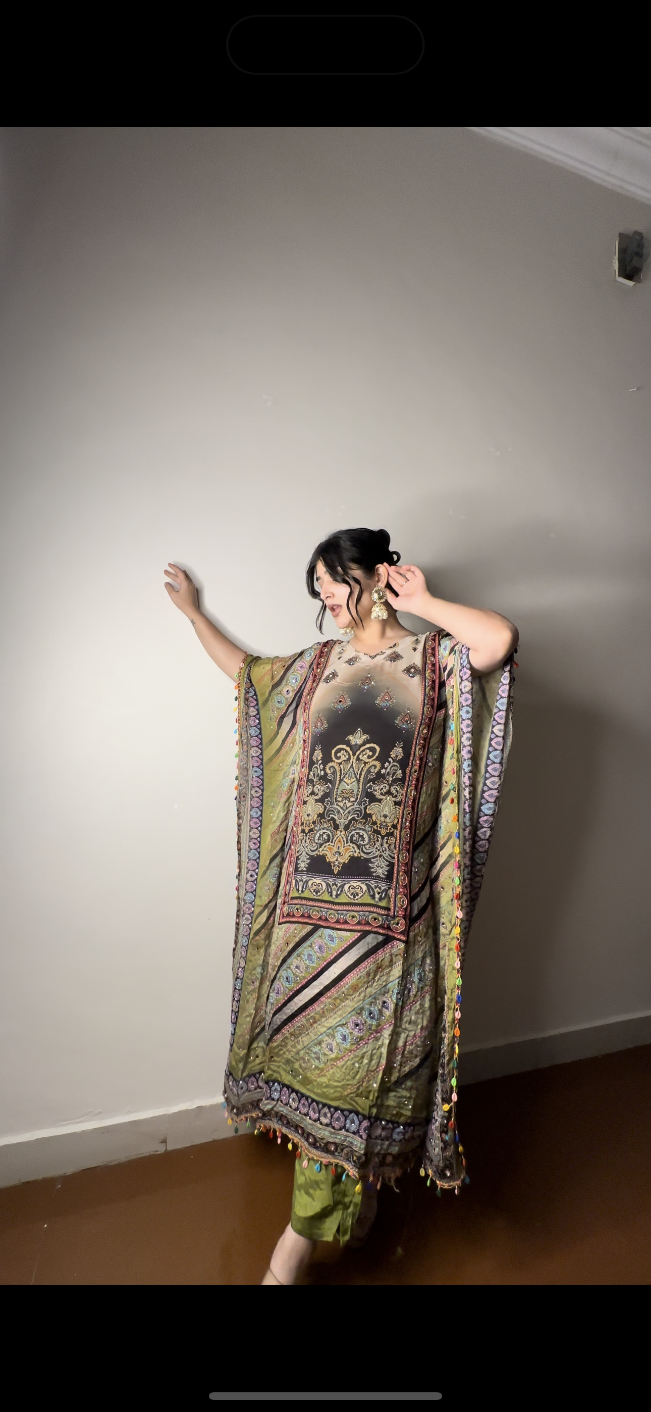 Fully printed kaftan set