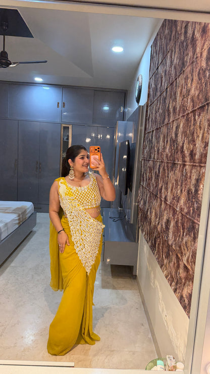 Heavy pallu saree