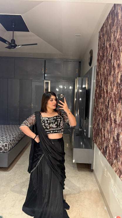 Chandani Saree Black