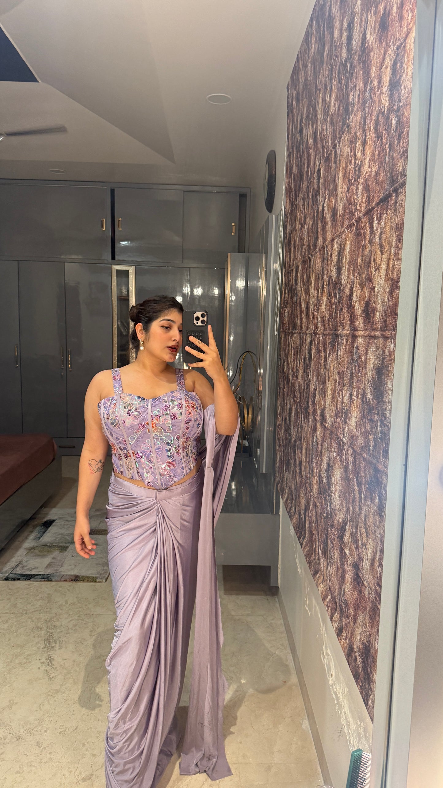 Naina saree Lavander