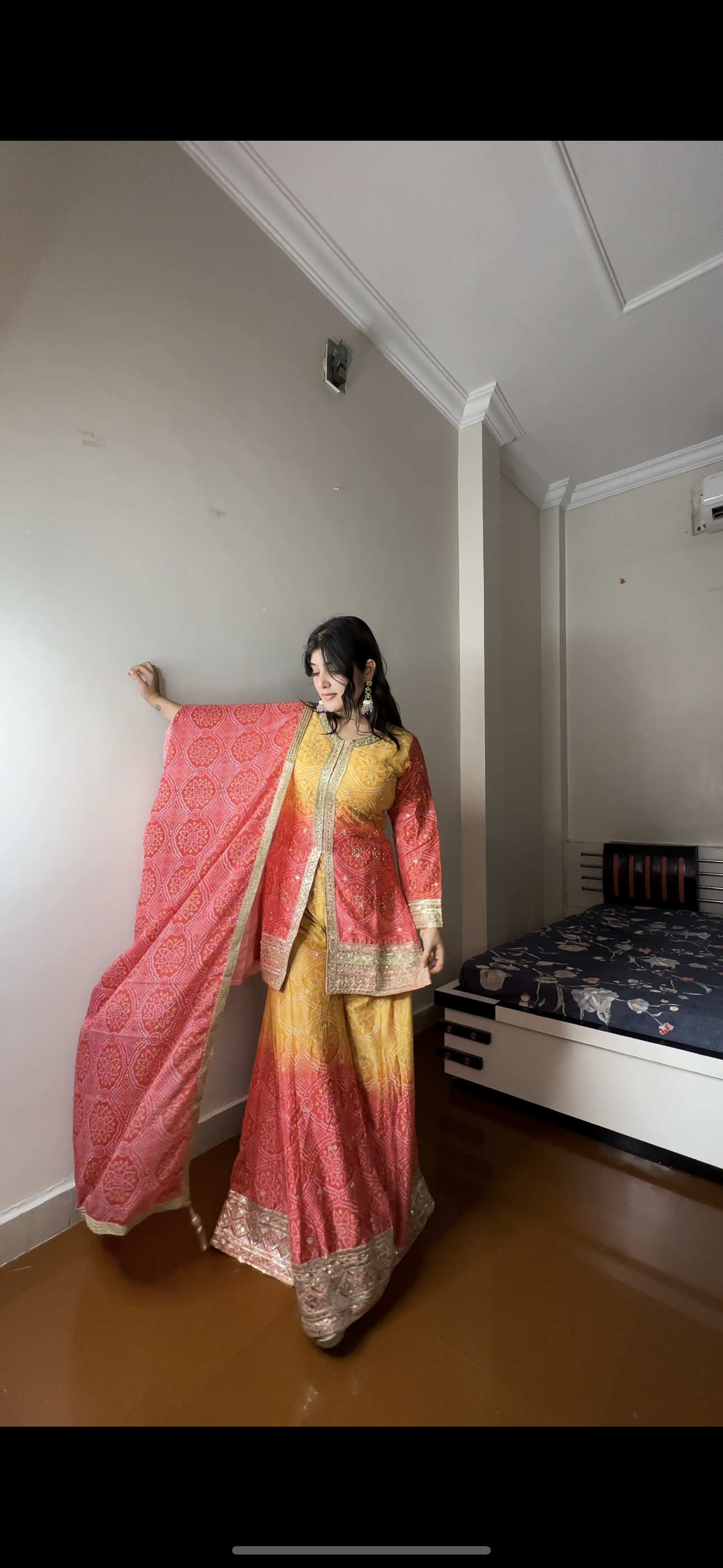 Bandhej sharara set.