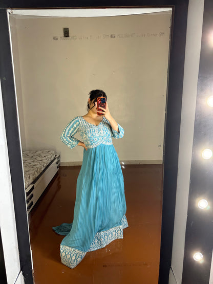 Mirror work gown