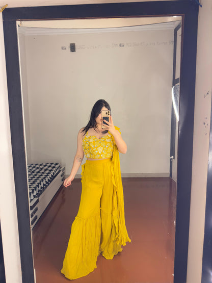 Predrape sharara set