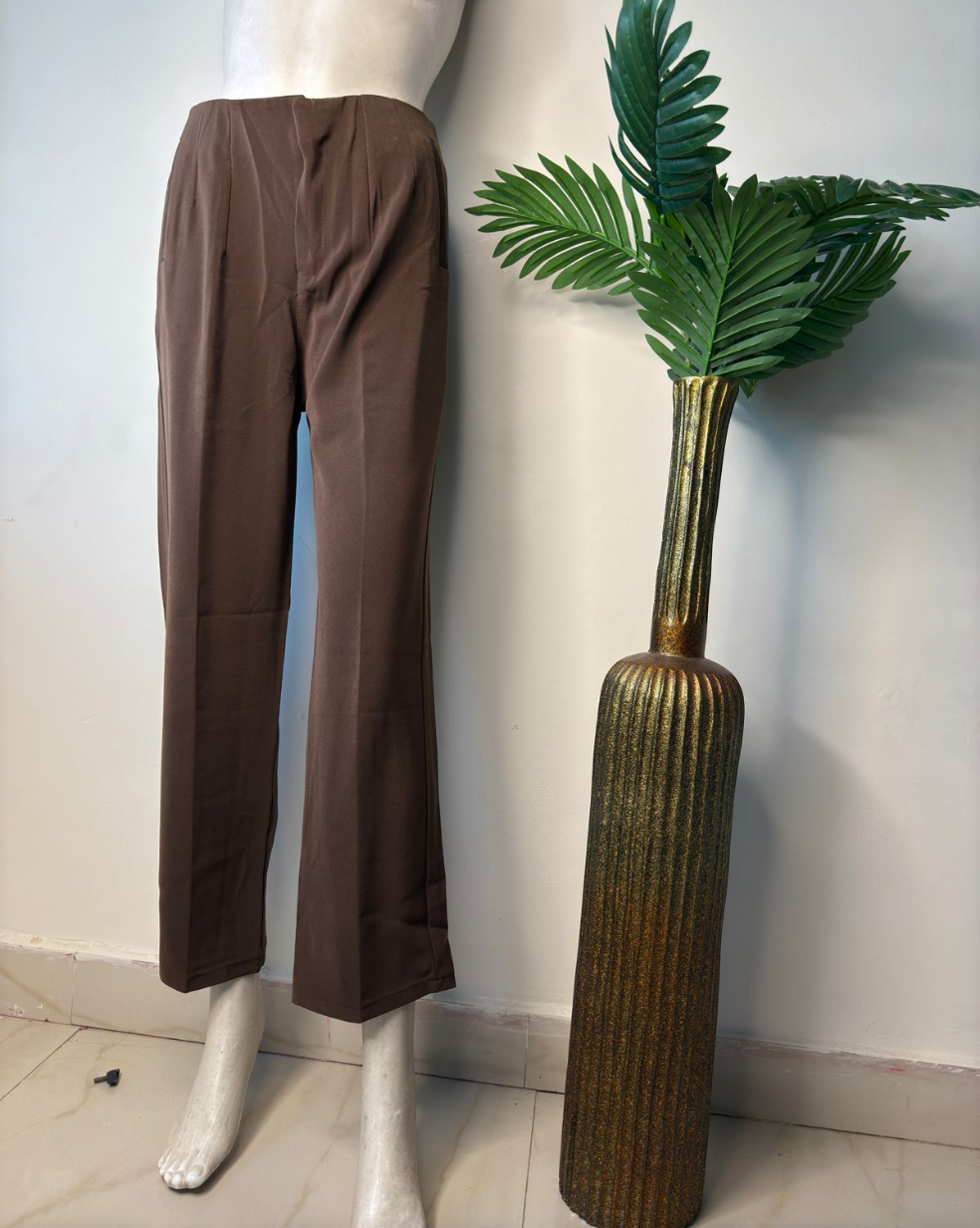 Brown straight pants