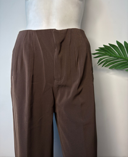 Brown straight pants