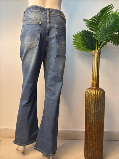 Blue bootcut jeans 986 color tint