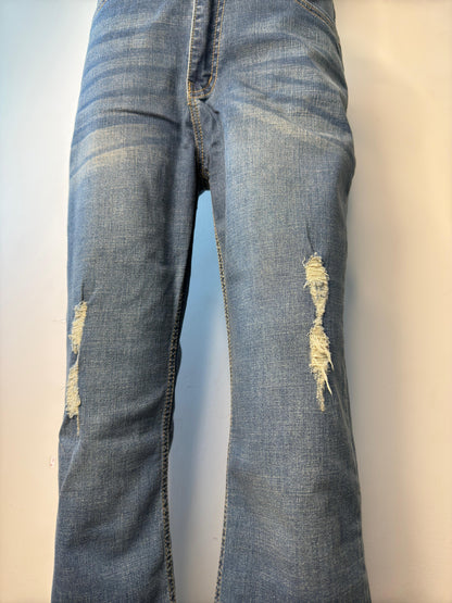 Blue bootcut jeans 986 color tint