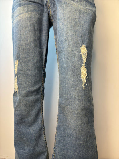 Blue bootcut jeans 986 color tint