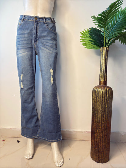 Blue bootcut jeans 986 color tint
