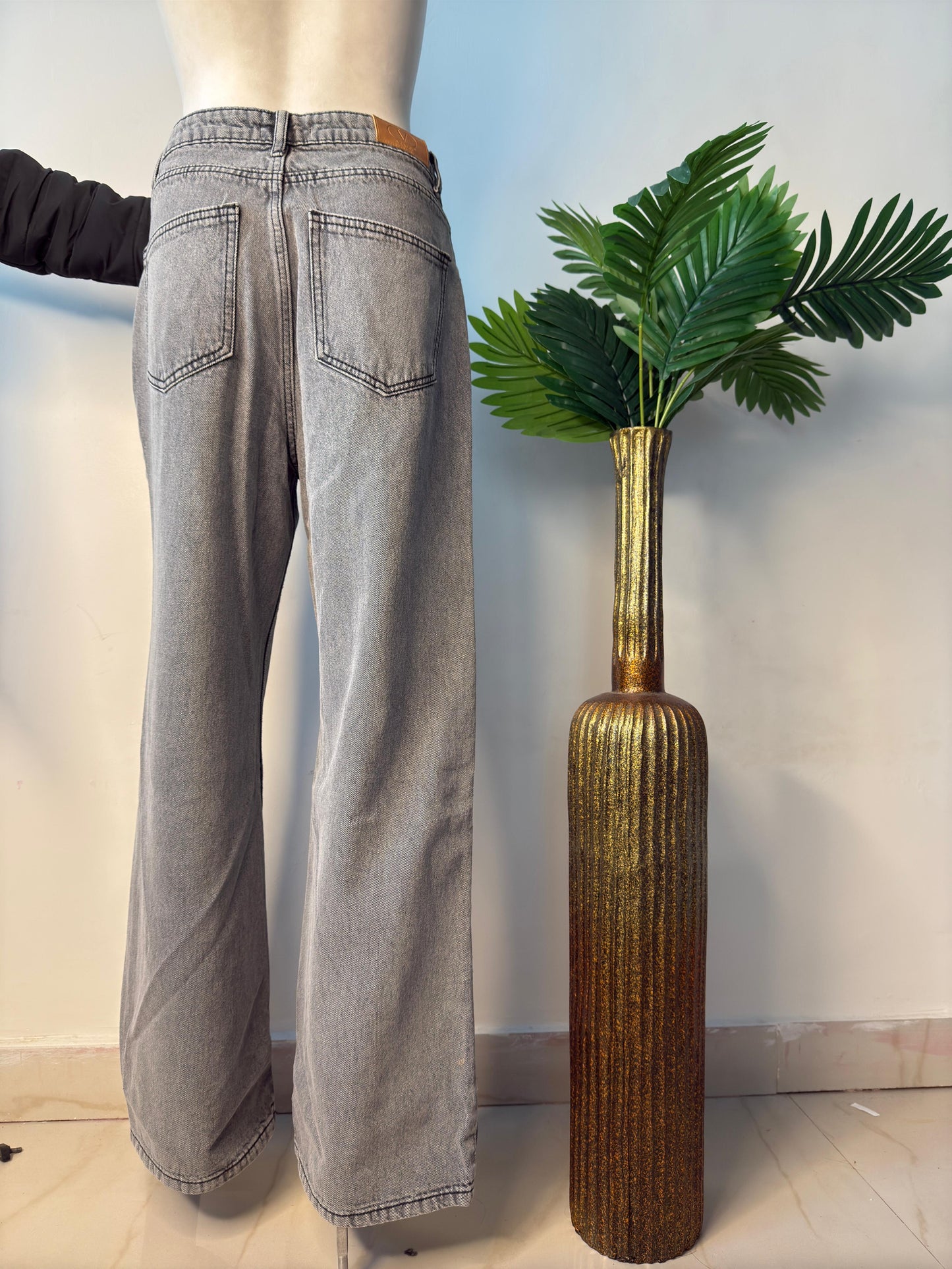 Grey charcoal wideleg