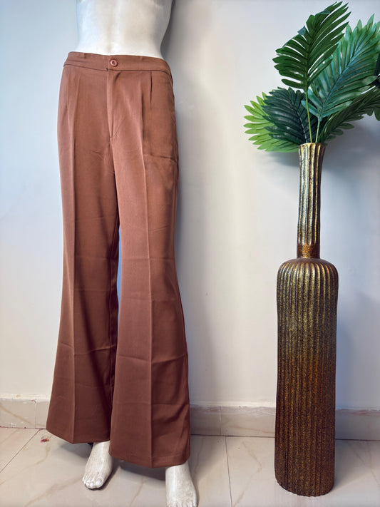 Brown bellbottom pant Rte038