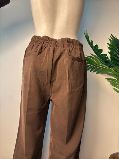 Brown straight pants