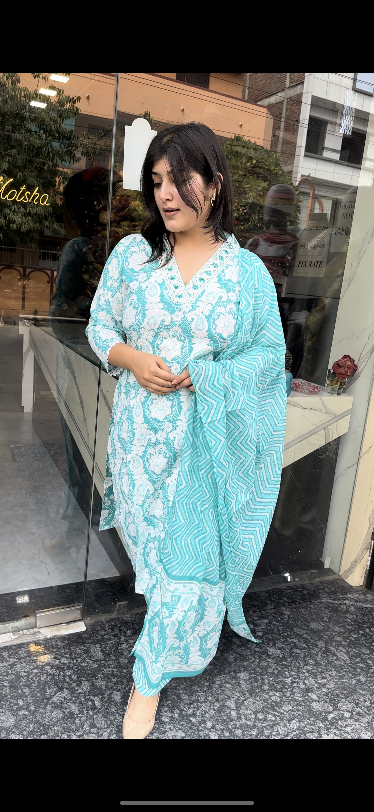 Light blue Kurti set