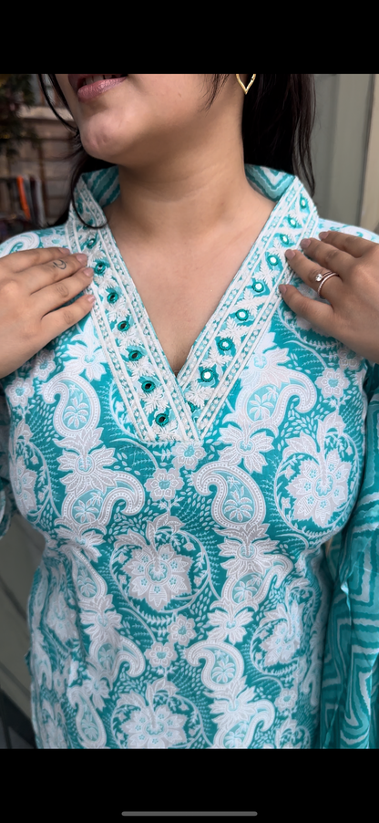 Light blue Kurti set