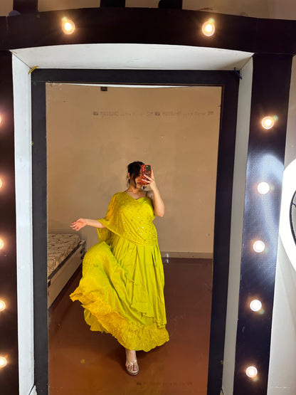 Single Shoulder Gown
