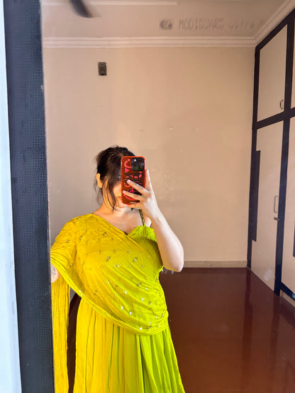 Single Shoulder Gown