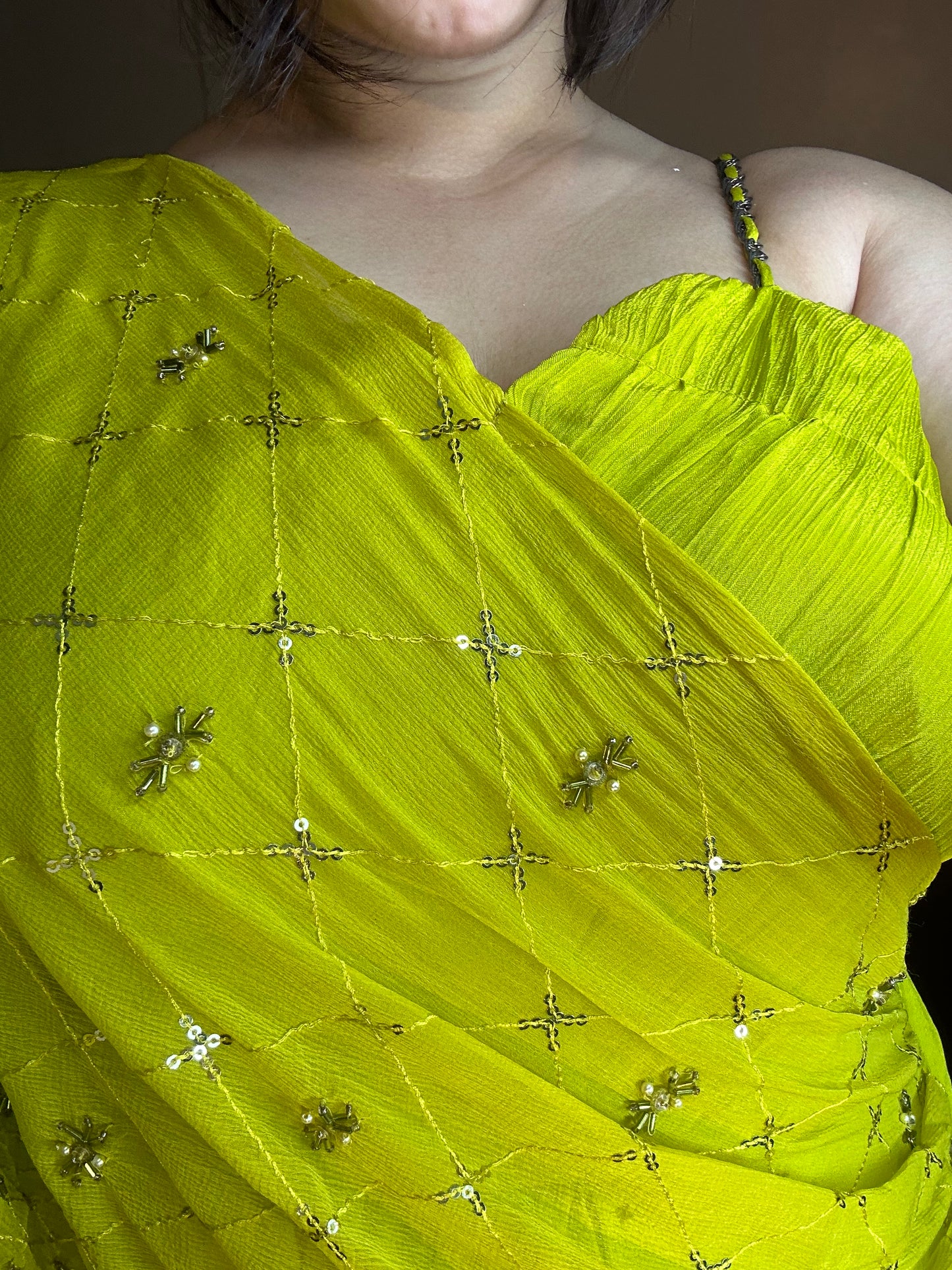 Single Shoulder Gown