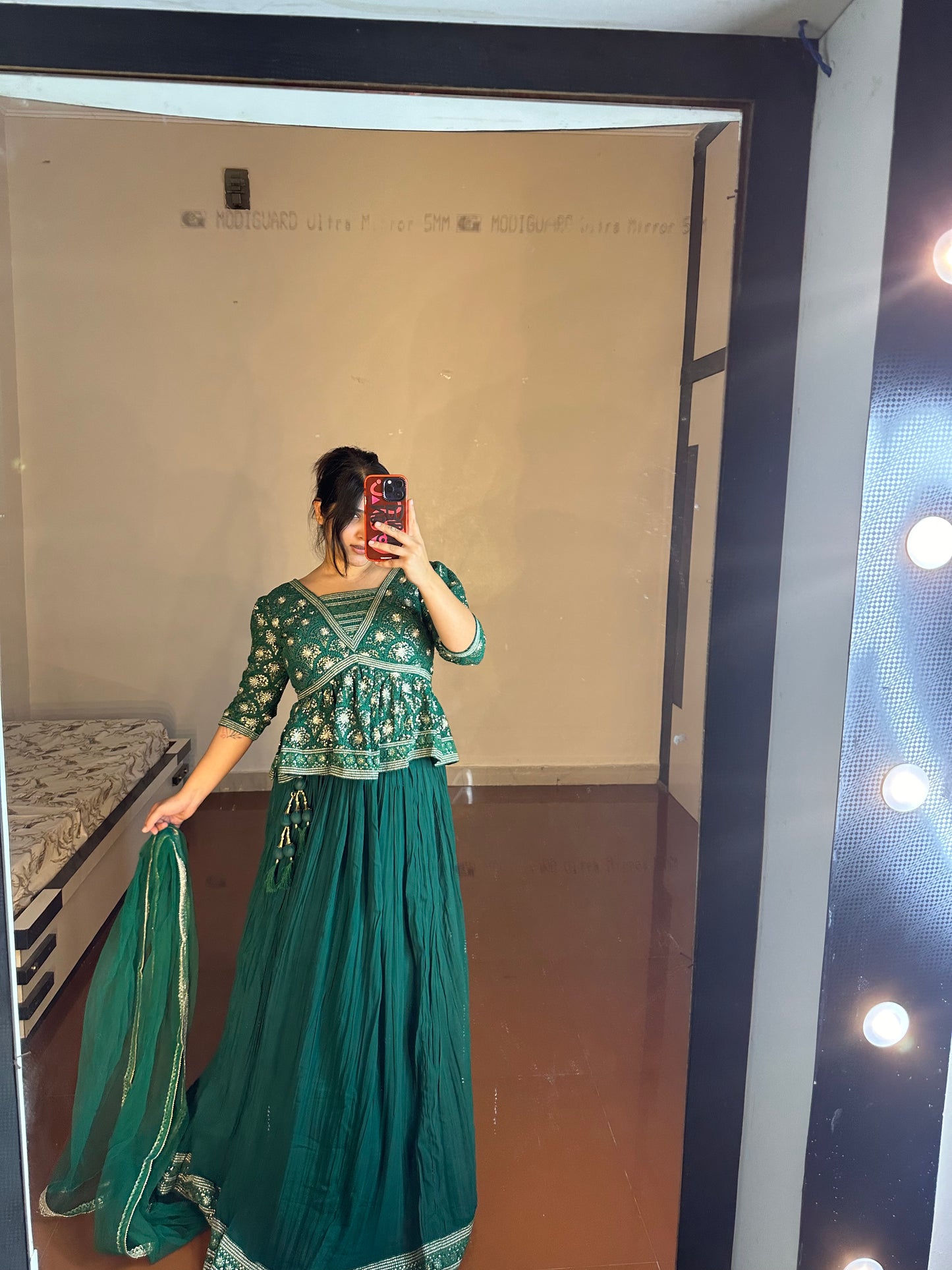 Green Bandej Lehengas