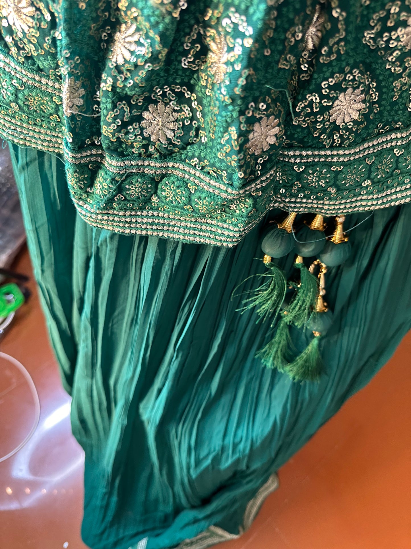 Green Bandej Lehengas