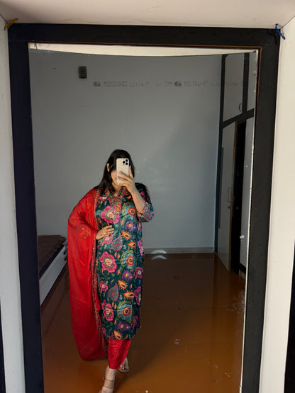 Printed suit butter fabric