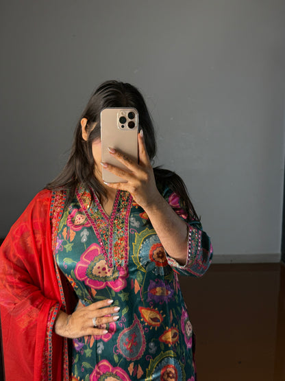 Printed suit butter fabric