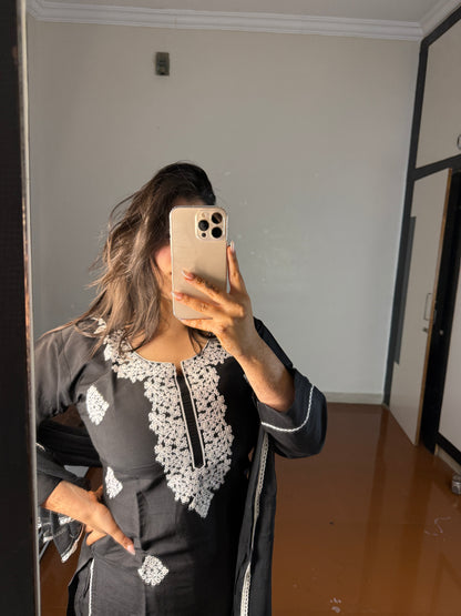 Black suit with dupatta