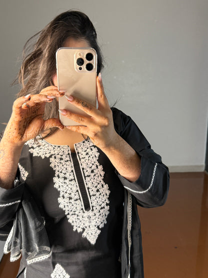 Black suit with dupatta