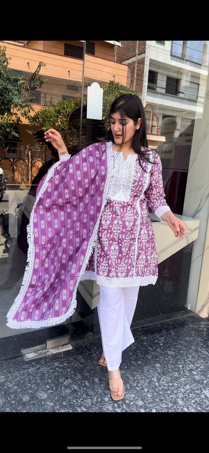 Short Kurti with Bootcut pants