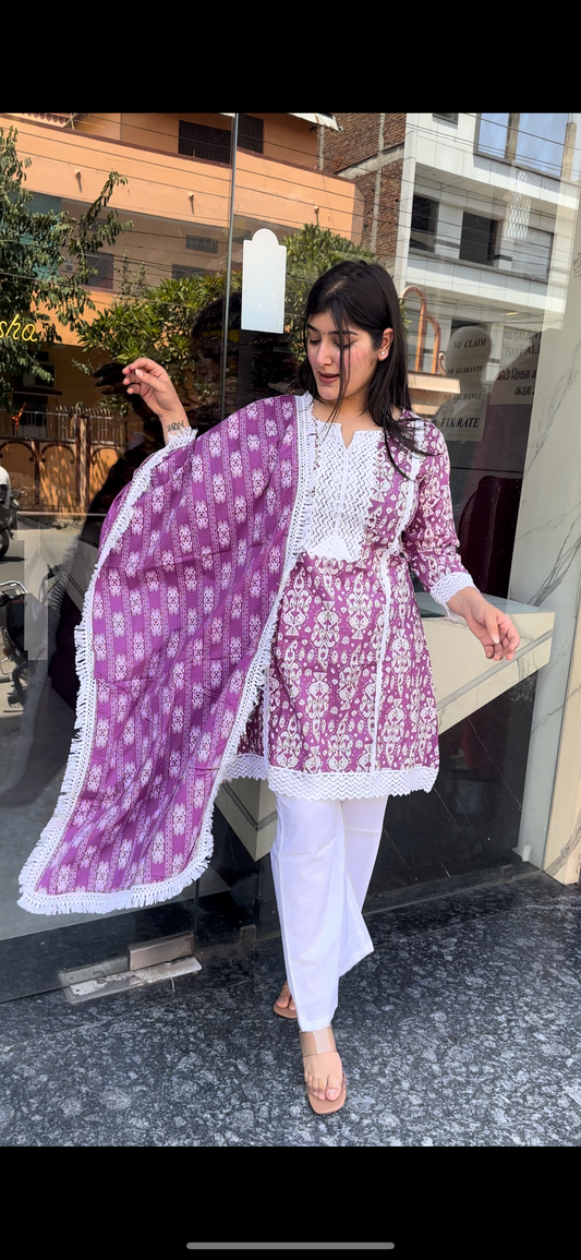 Short Kurti with Bootcut pants