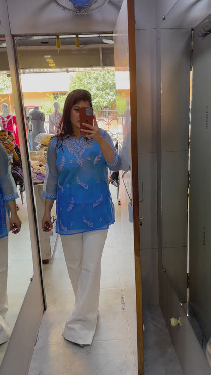 Short organza kurti