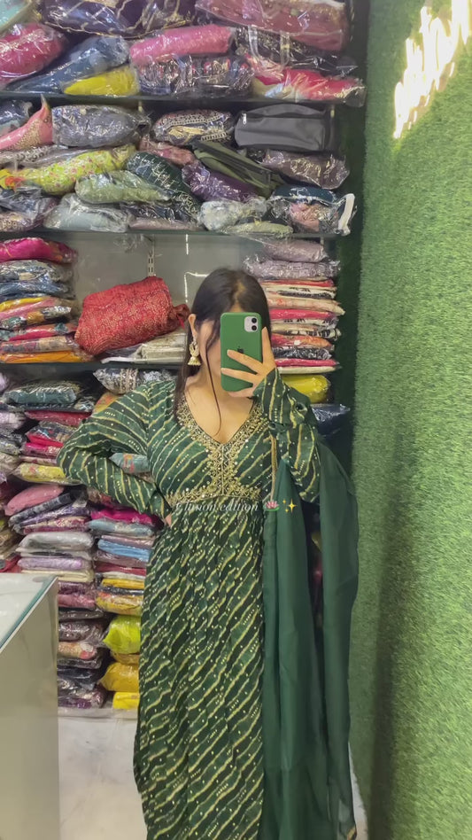 Green suit pure chinon