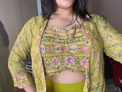 Plazzo set with jacket