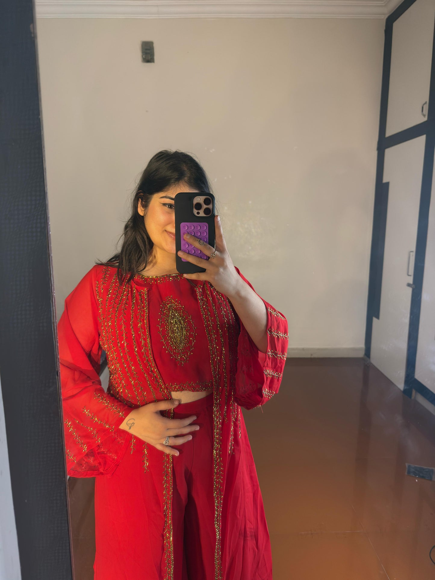 Plazzo set with jacket