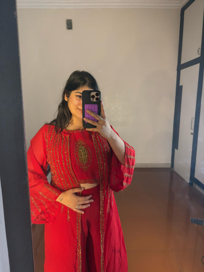 Plazzo set with jacket