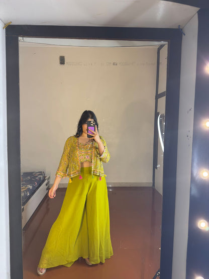 Plazzo set with jacket