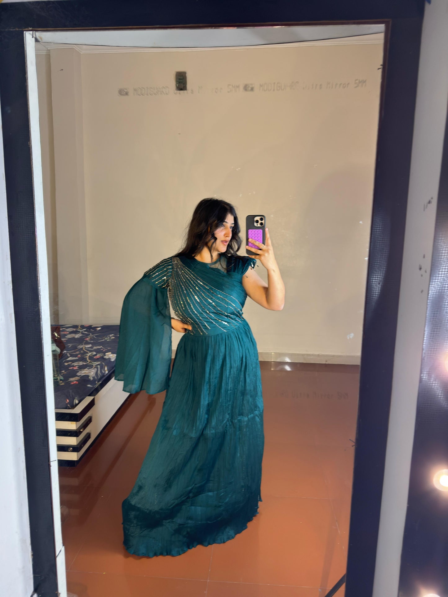 Designer green gown