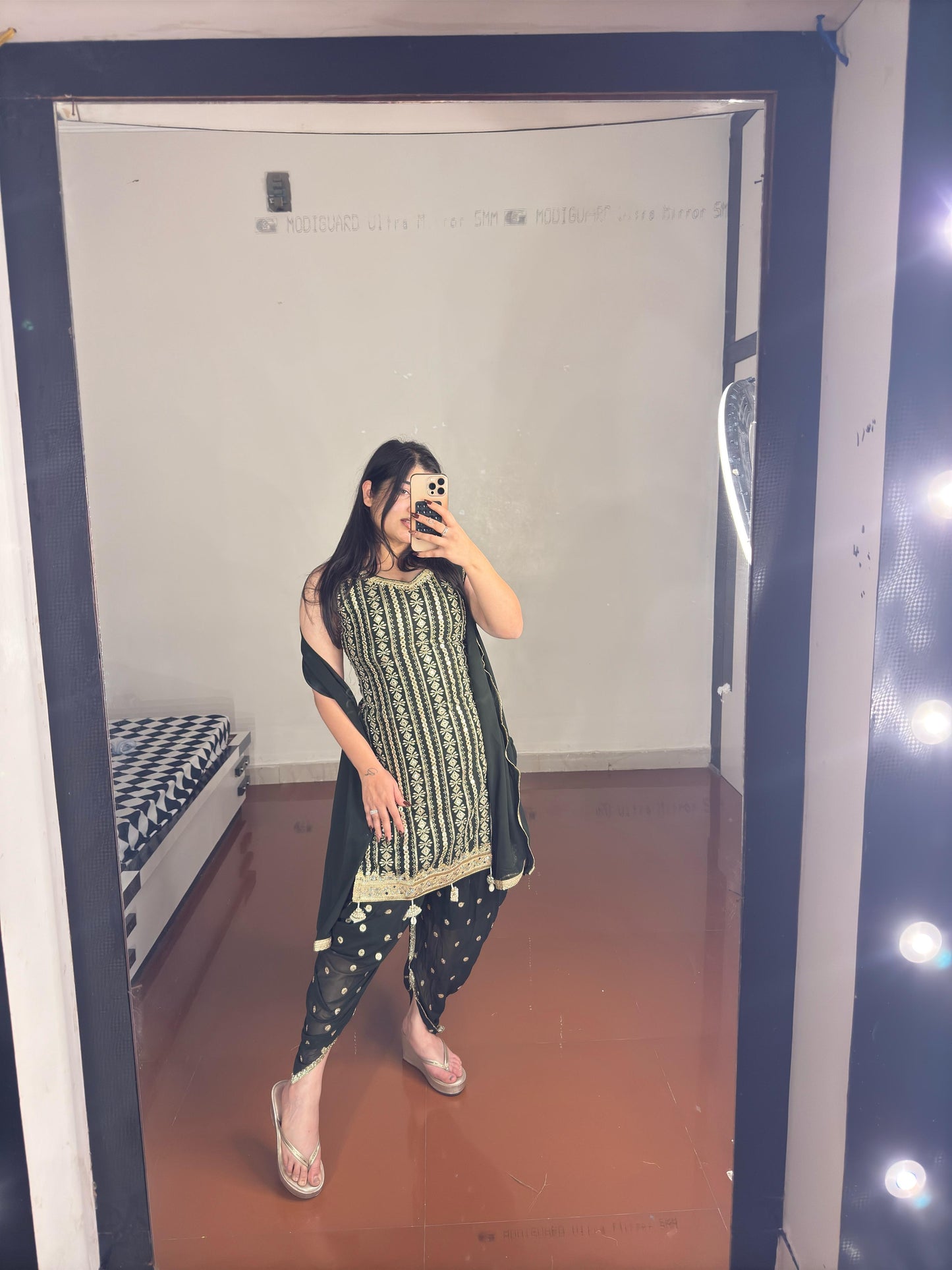 Green punjabi suit